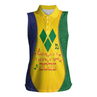 SVG Vincy Mas Women Sleeveless Polo Shirt Saint Vincent and the Grenadines National Carnival - Wonder Print Shop