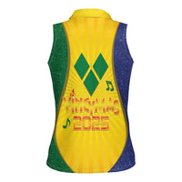 SVG Vincy Mas Women Sleeveless Polo Shirt Saint Vincent and the Grenadines National Carnival - Wonder Print Shop