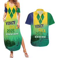 Vincy Mas 2025 Couples Matching Summer Maxi Dress and Hawaiian Shirt Vincy Soca We Doh Party Normal - Wonder Print Shop