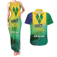 Vincy Mas 2025 Couples Matching Tank Maxi Dress and Hawaiian Shirt Vincy Soca We Doh Party Normal - Wonder Print Shop