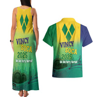 Vincy Mas 2025 Couples Matching Tank Maxi Dress and Hawaiian Shirt Vincy Soca We Doh Party Normal - Wonder Print Shop