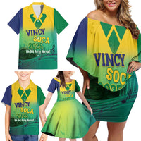 Vincy Mas 2025 Family Matching Off Shoulder Short Dress and Hawaiian Shirt Vincy Soca We Doh Party Normal - Wonder Print Shop