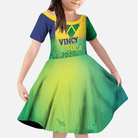 Vincy Mas 2025 Kid Short Sleeve Dress Vincy Soca We Doh Party Normal - Wonder Print Shop