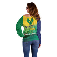 Vincy Mas 2025 Off Shoulder Sweater Vincy Soca We Doh Party Normal - Wonder Print Shop