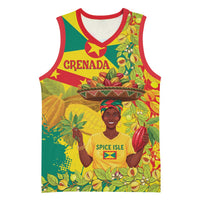 Personalized Grenada Spicemas 2025 Basketball Jersey Spice Isle Nutmeg Cocoa Pod - Wonder Print Shop