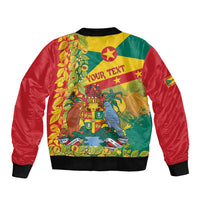 Personalized Grenada Spicemas 2025 Bomber Jacket Spice Isle Nutmeg Cocoa Pod - Wonder Print Shop