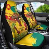 Personalized Grenada Spicemas 2025 Car Seat Cover Spice Isle Nutmeg Cocoa Pod - Wonder Print Shop