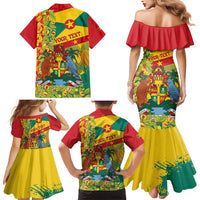 Personalized Grenada Spicemas 2025 Family Matching Mermaid Dress and Hawaiian Shirt Spice Isle Nutmeg Cocoa Pod - Wonder Print Shop