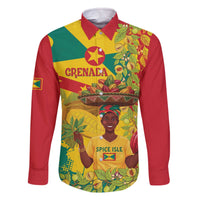 Personalized Grenada Spicemas 2025 Family Matching Off The Shoulder Long Sleeve Dress and Hawaiian Shirt Spice Isle Nutmeg Cocoa Pod - Wonder Print Shop