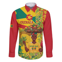 Personalized Grenada Spicemas 2025 Family Matching Off Shoulder Maxi Dress and Hawaiian Shirt Spice Isle Nutmeg Cocoa Pod - Wonder Print Shop