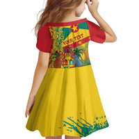 Personalized Grenada Spicemas 2025 Family Matching Off Shoulder Short Dress and Hawaiian Shirt Spice Isle Nutmeg Cocoa Pod - Wonder Print Shop