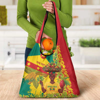 Personalized Grenada Spicemas 2025 Grocery Bag Spice Isle Nutmeg Cocoa Pod - Wonder Print Shop