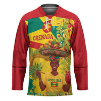 Personalized Grenada Spicemas 2025 Hockey Jersey Spice Isle Nutmeg Cocoa Pod - Wonder Print Shop
