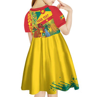 Personalized Grenada Spicemas 2025 Kid Short Sleeve Dress Spice Isle Nutmeg Cocoa Pod - Wonder Print Shop