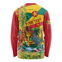 Personalized Grenada Spicemas 2025 Long Sleeve Shirt Spice Isle Nutmeg Cocoa Pod - Wonder Print Shop