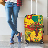 Personalized Grenada Spicemas 2025 Luggage Cover Spice Isle Nutmeg Cocoa Pod - Wonder Print Shop