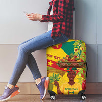 Personalized Grenada Spicemas 2025 Luggage Cover Spice Isle Nutmeg Cocoa Pod - Wonder Print Shop