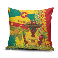 Personalized Grenada Spicemas 2025 Pillow Cover Spice Isle Nutmeg Cocoa Pod - Wonder Print Shop