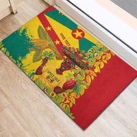 Personalized Grenada Spicemas 2025 Rubber Doormat Spice Isle Nutmeg Cocoa Pod - Wonder Print Shop