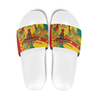 Personalized Grenada Spicemas 2025 Slide Sandals Spice Isle Nutmeg Cocoa Pod - Wonder Print Shop