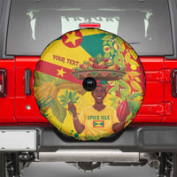 Personalized Grenada Spicemas 2025 Spare Tire Cover Spice Isle Nutmeg Cocoa Pod - Wonder Print Shop