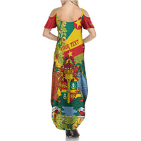 Personalized Grenada Spicemas 2025 Summer Maxi Dress Spice Isle Nutmeg Cocoa Pod - Wonder Print Shop