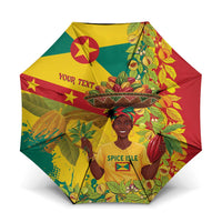 Personalized Grenada Spicemas 2025 Umbrella Spice Isle Nutmeg Cocoa Pod - Wonder Print Shop