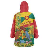 Personalized Grenada Spicemas 2025 Wearable Blanket Hoodie Spice Isle Nutmeg Cocoa Pod - Wonder Print Shop
