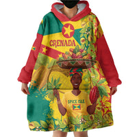 Personalized Grenada Spicemas 2025 Wearable Blanket Hoodie Spice Isle Nutmeg Cocoa Pod - Wonder Print Shop