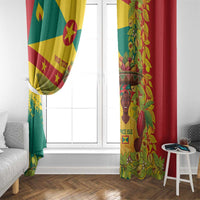 Personalized Grenada Spicemas 2025 Window Curtain Spice Isle Nutmeg Cocoa Pod - Wonder Print Shop
