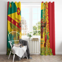 Personalized Grenada Spicemas 2025 Window Curtain Spice Isle Nutmeg Cocoa Pod - Wonder Print Shop