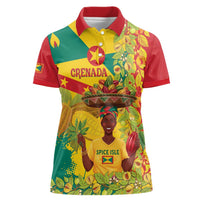 Personalized Grenada Spicemas 2025 Women Polo Shirt Spice Isle Nutmeg Cocoa Pod - Wonder Print Shop