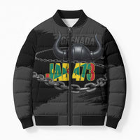 Grenada Jab Jab 473 Bomber Puffer Jacket Spicemas Festival Chain Grunge Style - Wonder Print Shop