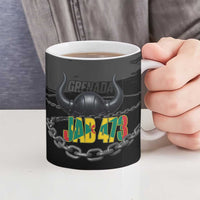 Grenada Jab Jab 473 Ceramic Mug Spicemas Festival Chain Grunge Style - Wonder Print Shop