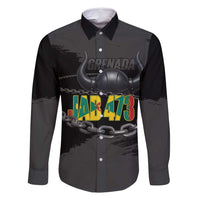 Grenada Jab Jab 473 Family Matching Long Sleeve Bodycon Dress and Hawaiian Shirt Spicemas Festival Chain Grunge Style - Wonder Print Shop