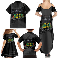 Grenada Jab Jab 473 Family Matching Summer Maxi Dress and Hawaiian Shirt Spicemas Festival Chain Grunge Style - Wonder Print Shop
