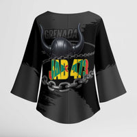 Grenada Jab Jab 473 Kimono Sleeve Blouse Spicemas Festival Chain Grunge Style - Wonder Print Shop