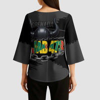 Grenada Jab Jab 473 Kimono Sleeve Blouse Spicemas Festival Chain Grunge Style - Wonder Print Shop