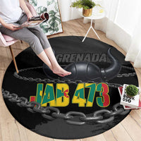 Grenada Jab Jab 473 Round Carpet Spicemas Festival Chain Grunge Style - Wonder Print Shop