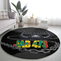Grenada Jab Jab 473 Round Carpet Spicemas Festival Chain Grunge Style - Wonder Print Shop