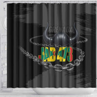 Grenada Jab Jab 473 Shower Curtain Spicemas Festival Chain Grunge Style - Wonder Print Shop