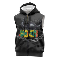 Grenada Jab Jab 473 Sleeveless Zip Hoodie Spicemas Festival Chain Grunge Style - Wonder Print Shop