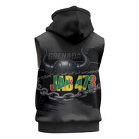 Grenada Jab Jab 473 Sleeveless Zip Hoodie Spicemas Festival Chain Grunge Style - Wonder Print Shop