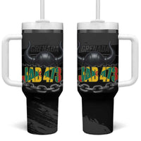 Grenada Jab Jab 473 Tumbler With Handle Spicemas Festival Chain Grunge Style - Wonder Print Shop