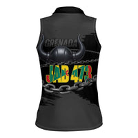 Grenada Jab Jab 473 Women Sleeveless Polo Shirt Spicemas Festival Chain Grunge Style - Wonder Print Shop