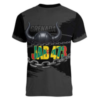 Grenada Jab Jab 473 Women V-Neck T-Shirt Spicemas Festival Chain Grunge Style - Wonder Print Shop