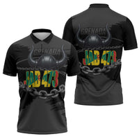 Grenada Jab Jab 473 Zipper Polo Shirt Spicemas Festival Chain Grunge Style - Wonder Print Shop