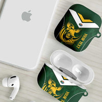 South Africa Rugby Custom AirPods Case Springboks Kente Rhino Symbol - Wonder Print Shop