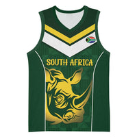 South Africa Rugby Custom Basketball Jersey Springboks Kente Rhino Symbol - Wonder Print Shop