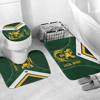 South Africa Rugby Custom Bathroom Set Springboks Kente Rhino Symbol - Wonder Print Shop
